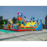 山东济南斯黛尔供应大型充气玩具海底世界大滑梯-001号（SDE16*10）