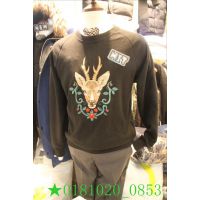 2014秋裝新款韓國(guó)代購(gòu)東大門女裝正品批發(fā)男小鹿動(dòng)物圓領(lǐng)長(zhǎng)袖衛(wèi)衣