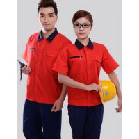 深圳短袖工作制服全棉纱卡耐磨***不掉色工厂工衣劳保汽修工装定制