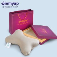 siemyap骨头枕 汽车办公护颈枕头泰国***乳胶枕芯仙雅