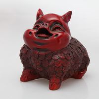 供应木雕工艺品***猪摆件全场十元模式货源批发9.9元小商品摆件