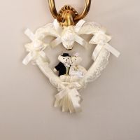 婚慶用品婚禮裝飾掛件結(jié)婚婚房裝飾情侶小熊愛(ài)心掛飾金麟掛件