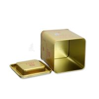 精装茶叶金属礼盒、云南普洱茶方形铁罐、乌龙茶饼马口铁盒加工