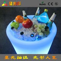 北京酒店用品展 塑料LED發(fā)光冰桶 亞克力冰桶星光彩品牌***批發(fā)