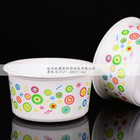 生产供应面碗 旺盟PP塑料碗 1500ml 平底白色塑料汤碗