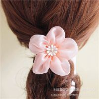 小熊飾品  韓國紗花朵發(fā)圈  手工制作頭飾發(fā)飾   精品批發(fā)