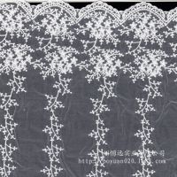 广州厂家 优质蕾丝花边 白色刺绣布料 水溶边 服装花边 现货