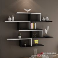 宜家家居壁挂墙上置物架隔板电视背景墙装饰架搁板壁架柜创意格子