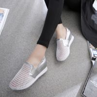 2015夏季新款鏤空樂福鞋透氣網(wǎng)紗內(nèi)增高涼鞋休閑女鞋***懶人鞋