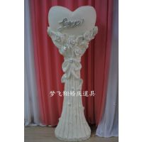 2014新款婚庆道具LOVE桃心路引罗马柱路引玻璃钢婚庆道具用品批发