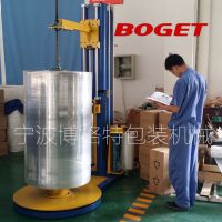 宁波博格特立式无纺布包装机 纸卷圆柱缠绕包装机 压顶式薄膜缠绕机