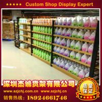 大型连锁超市商品展示货架 进口食品商品货架 精品铁木结合货架 服装陈列货架