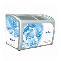 Haier/海尔SD-368A卧式玻璃门商用冷冻柜 卧式弧形透明门冷冻柜