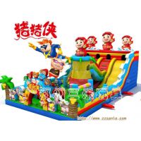 广东省茂名市儿童爱充气玩具猪猪侠充气滑梯