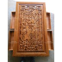 ***明清仿古全实木家具 雕花鸳鸯茶几 板雕 镂空雕花茶几 茶桌