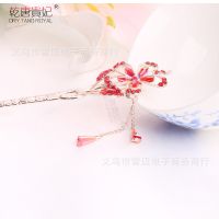 古裝水晶發(fā)釵古典步搖流蘇發(fā)簪和風(fēng)蝴蝶簪子公主兒童婚慶頭飾混批