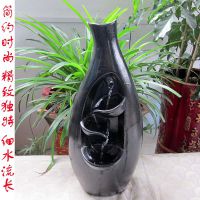 陶瓷流水器喷泉流水工艺摆设客厅装饰品中式家居摆件***开业送礼