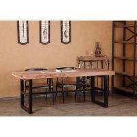 复古铁艺实木餐桌椅组合 美式实木饭桌 定制做餐馆酒吧咖啡厅桌椅