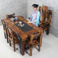 老船木茶桌茶台茶几实木功夫船木茶桌椅组合***阳台户外