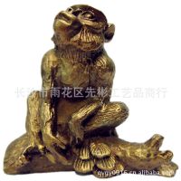 纯铜精制4寸7.5cm十二生肖猿猴摆件铜猴子***猴动物铜雕***用品
