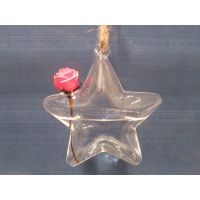 幸運(yùn)星形玻璃水晶花瓶 時(shí)尚水培花器 家居裝飾玻璃工藝品