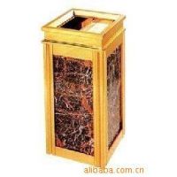 ***直銷(xiāo) 四菱角座地?zé)熁彝?鈦金大理石垃圾桶