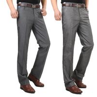 2013薄款男式休閑褲中老年男士商務(wù)休閑褲滌綸直筒長(zhǎng)褲子大碼男褲