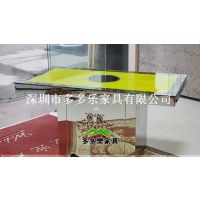 主题餐厅实木餐桌 时尚精致餐桌椅搭配 中式餐馆实木桌椅组合 多多乐家具供应