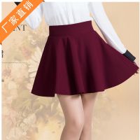 ***促销 泡泡纹百褶裙 韩版纯色棉短裙 太阳裙半身裙 批发 多色