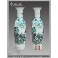 陶瓷现代简约客厅落地大花瓶 黑白配家居工艺品花瓶家饰摆件