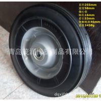 青岛隐珠生产 厂家直供 10*2.75橡胶空心轮 橡胶轮 铁芯实心轮
