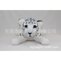 创意毛绒卡通老虎 毛绒玩具来图来样厂家定制 定做白老虎黑条纹