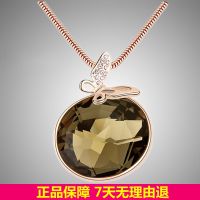 【千恋】韩版时尚秋冬项链欧美***毛衣链吊坠混批代发 蝶语心扉