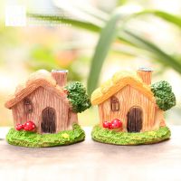 苔藓微景观创意绿植礼物zakka树脂仿真茅草屋蘑菇装饰玩偶摆件