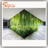 广州仿真植物墙设计 室内外***仿真绿植墙定制 气氛布置 酒店餐厅墙壁装饰草墙