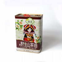 3L压榨葵花籽油/野生山茶油/菜籽油罐 马口铁食品罐制作工艺 印刷设计