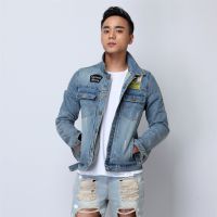 品牌新款韩版日系秋季休闲长袖加厚牛仔夹克外套修身男士上衣包邮