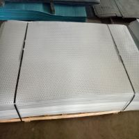 大乐丝网潍坊建筑工程爬架防护冲孔网镀锌板喷塑蓝色钢网片米字框
