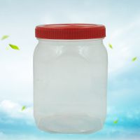 宝升1.05L食品包装PET塑料瓶 方形广口糖果罐 透明蜂蜜塑料瓶批发