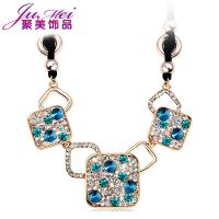 毛衣链短款锁骨项链女韩国时尚吊坠***潮方块装饰挂件338