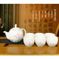 手绘清风荷韵 功夫茶具套装*** 文雅茶道***礼盒 厂家直销价