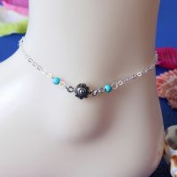 欧美外贸饰品 街拍 ***同款 DIY太阳女神 脚链 女 裸链 K001