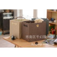 优质桌面收纳盒 环保麻布收纳箱 大号衣物整理储物折叠多功能收纳