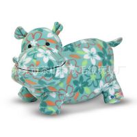 毛绒公仔厂家定制加工外贸出口环保毛绒公仔，河马毛绒玩偶公仔