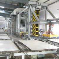 高自动化成套模压木塑建筑模板加工机械生产厂青岛国森