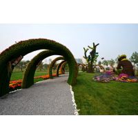 厂家定制园林景观植物雕塑，绿植墙，仿真植物造型