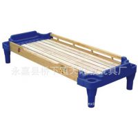 A幼兒床兒童床塑料床幼兒園午睡床折疊床單層單人床學(xué)生床C05