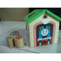 托马斯thomas儿童木制积木玩具  拼装形状拆装屋