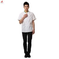 武汉克柔丝服装厂定做夏季短袖透酒店餐厅厨师服 后厨大厨厨师工作服CS0008
