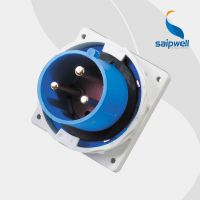 斯普威尔直销 SP-836 3P 63A 防水工业插头 3芯防水暗装插头